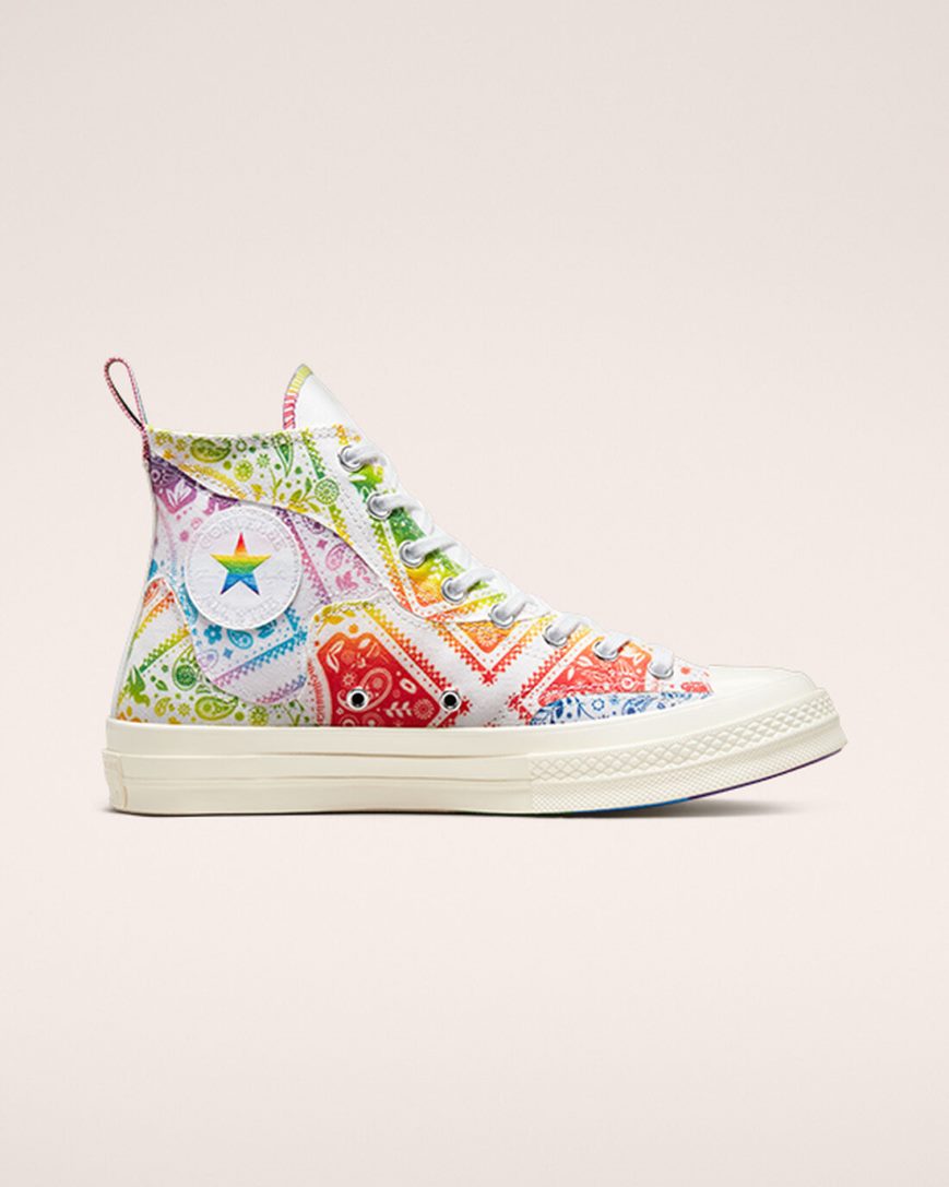 Dámské Boty Vysoké Converse Chuck 70 Pride Bílé Červené | CZ ZTXA62